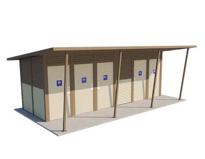 Yarra 5 Standard Toilet Building with Evening Haze and Gully colour scheme